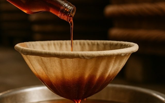 Lọc nước mắm sau một thời gian ủ cá
