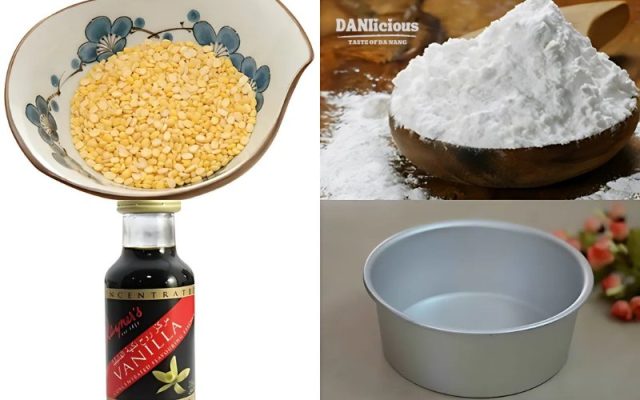 Nguyên liệu làm bánh đậu xanh nhân thịt hội an