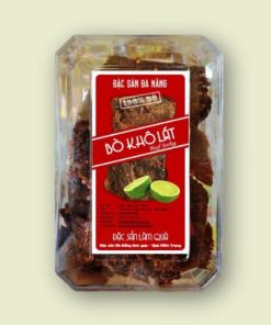 Bò khô lát Đà Nẵng, miếng to bản, tẩm ướp gia vị truyền thống.