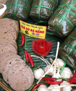 khoanh chả bò loại 1 chất lượng, không hàn the, thơm ngon chuẩn vị truyền thống.